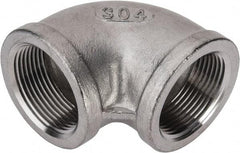 Value Collection - 1-1/4" Grade 304 Stainless Steel Pipe 90° Elbow - FNPT x FNPT End Connections, 150 psi - Americas Industrial Supply