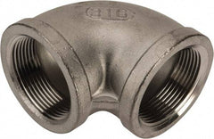 Value Collection - 1-1/2" Grade 316 Stainless Steel Pipe 90° Elbow - FNPT x FNPT End Connections, 150 psi - Americas Industrial Supply