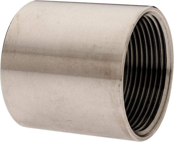 Value Collection - 1-1/2" Grade 316 Stainless Steel Pipe Coupling - FNPT x FNPT End Connections, 150 psi - Americas Industrial Supply