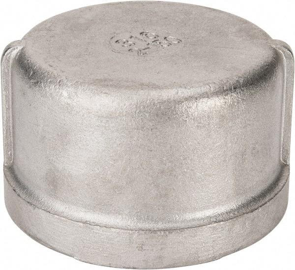 Value Collection - 2" Grade 316 Stainless Steel Pipe End Cap - FNPT End Connections, 150 psi - Americas Industrial Supply