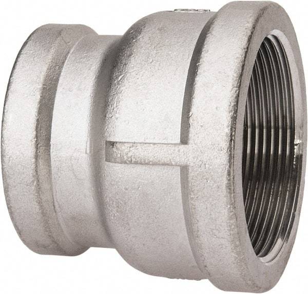 Value Collection - 1-1/4 x 1" Grade 316 Stainless Steel Pipe Reducer Coupling - FNPT x FNPT End Connections, 150 psi - Americas Industrial Supply