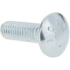 Value Collection - 3/8-16 UNC 1-1/4" Length Under Head, Standard Square Neck, Carriage Bolt - Grade 2 Steel, Zinc-Plated Finish - Americas Industrial Supply