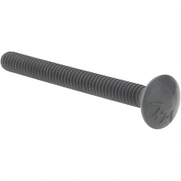 Value Collection - 1/4-20 UNC 2-1/2" Length Under Head, Standard Square Neck, Carriage Bolt - Grade 5 Steel, Zinc-Plated Finish - Americas Industrial Supply