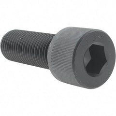 Value Collection - 1-1/4 - 7 UNC Hex Socket Drive, Socket Cap Screw - Alloy Steel, Black Oxide Finish, Fully Threaded, 3-1/2" Length Under Head - Americas Industrial Supply