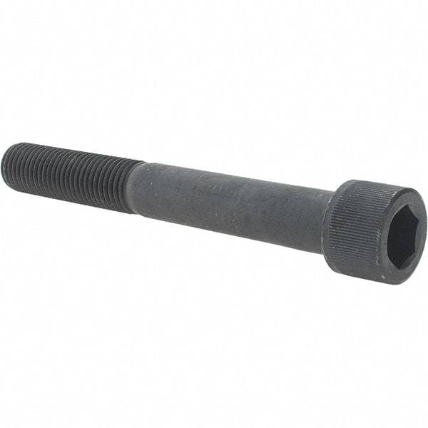 Value Collection - 7/8-9 UNC Hex Socket Drive, Socket Cap Screw - Alloy Steel, Black Oxide Finish, Partially Threaded, 7" Length Under Head - Americas Industrial Supply