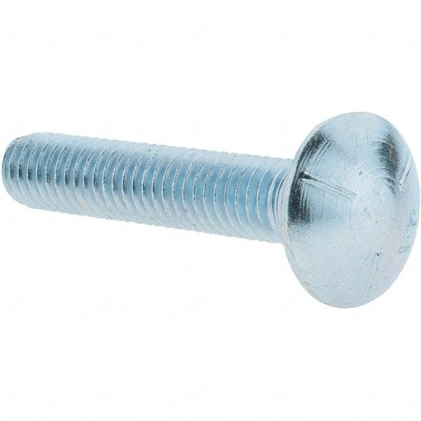 Value Collection - 3/8-16 UNC 2" Length Under Head, Standard Square Neck, Carriage Bolt - Grade 5 Steel, Zinc-Plated Finish - Americas Industrial Supply