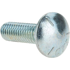 Value Collection - 3/8-16 UNC 1-1/4" Length Under Head, Standard Square Neck, Carriage Bolt - Grade 5 Steel, Zinc-Plated Finish - Americas Industrial Supply