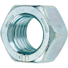 Value Collection - 5/8-11 UNC Steel Right Hand Hex Nut - 15/16" Across Flats, 35/64" High, Zinc-Plated Finish - Americas Industrial Supply