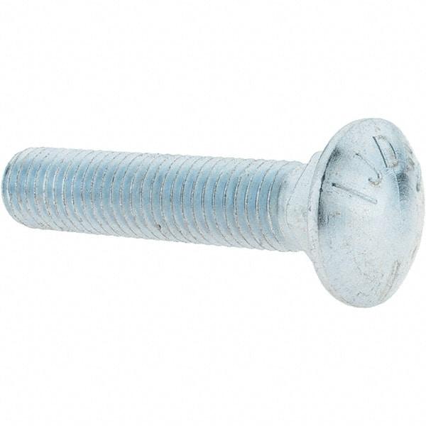 Value Collection - 5/8-11 UNC 3" Length Under Head, Standard Square Neck, Carriage Bolt - Grade 5 Steel, Zinc-Plated Finish - Americas Industrial Supply