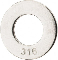 Value Collection - 5/8" Screw, Grade 316 Stainless Steel Standard Flat Washer - 11/16" ID x 1-3/4" OD, 0.134" Thick - Americas Industrial Supply