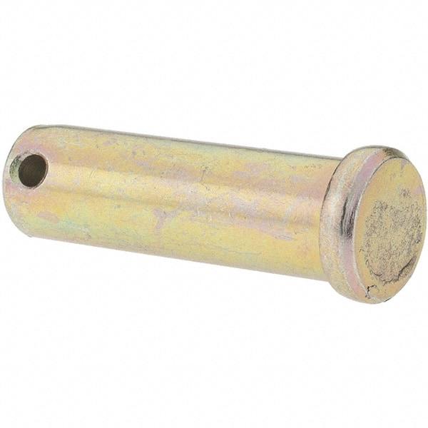 Value Collection - 1/2" Pin Diam, 1-1/2" OAL, Standard Clevis Pin - 9/64" Hole, 1-11/32" Usable Length, Zinc-Plated Steel - Americas Industrial Supply