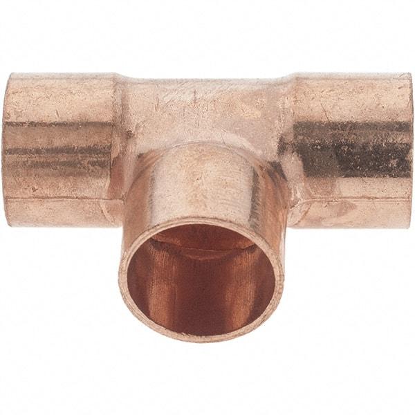 Value Collection - 3/8 x 3/8 x 3/8" Wrot Copper Pipe Tee - C x C x C - Americas Industrial Supply