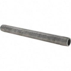 Value Collection - 3/8" Diam x 7" Long Steel Black Pipe Nipple - Threaded - Americas Industrial Supply