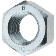 Import - M30x3.50 Metric Coarse Steel Right Hand Hex Nut - 46mm Across Flats, 24mm High, Zinc-Plated Finish - Americas Industrial Supply