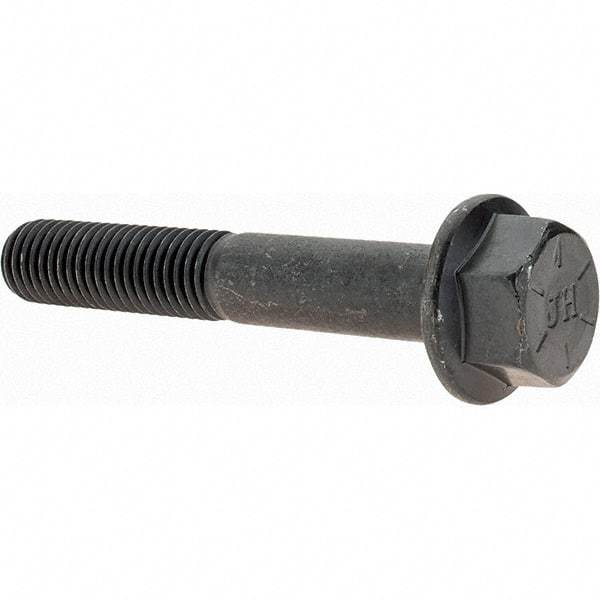 Value Collection - 5/8-11 UNC, 4" Length Under Head, Hex Drive Flange Bolt - 1-1/2" Thread Length, Grade 8 Alloy Steel, Smooth Flange, Uncoated - Americas Industrial Supply