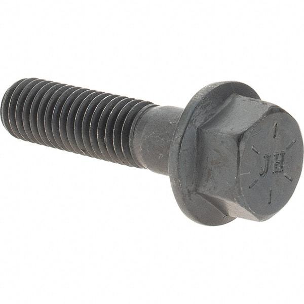 Value Collection - 1/2-13 UNC, 2" Length Under Head, Hex Drive Flange Bolt - 1-1/4" Thread Length, Grade 8 Alloy Steel, Smooth Flange, Uncoated - Americas Industrial Supply