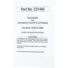 Value Collection - Code Book Key Machine - Americas Industrial Supply