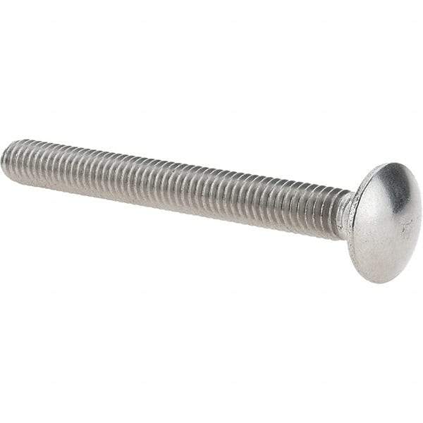 Value Collection - 5/16-18 UNC 3" Length Under Head, Standard Square Neck, Carriage Bolt - 18-8 Stainless Steel, Uncoated - Americas Industrial Supply