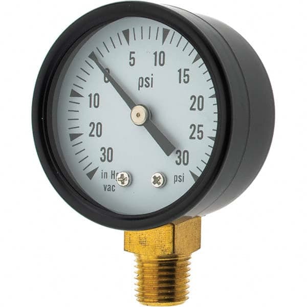 Value Collection - Vacuum Gauges Type: Analog Vacuum Gauge Thread Size: 1/4 - Americas Industrial Supply