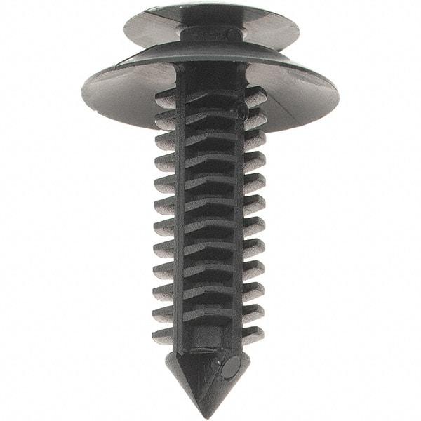 Value Collection - 8mm Hole Diam, 14mm OAL, Ratchet Shank, Nylon Panel Rivet - 8mm Material Thickness - Americas Industrial Supply