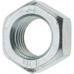 Value Collection - M24x3.00 Steel Right Hand Hex Nut - 36mm Across Flats, 19mm High, Zinc-Plated Finish - Americas Industrial Supply