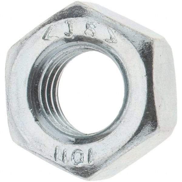 Value Collection - M8x1.25 Metric Coarse Steel Right Hand Hex Nut - 13mm Across Flats, 6.5mm High, Zinc-Plated Finish - Americas Industrial Supply