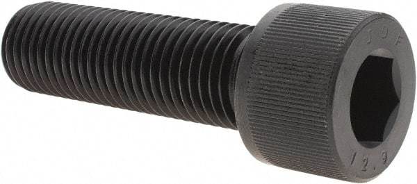 Value Collection - M30x3.50 Metric Coarse Hex Socket Drive, Socket Cap Screw - Grade 12.9 Alloy Steel, Black Oxide Finish, Fully Threaded, 100mm Length Under Head - Americas Industrial Supply