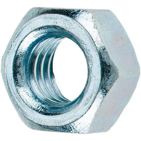 Value Collection - M6x1.00 Metric Coarse Steel Right Hand Hex Nut - 10mm Across Flats, 5mm High, Zinc-Plated Finish - Americas Industrial Supply