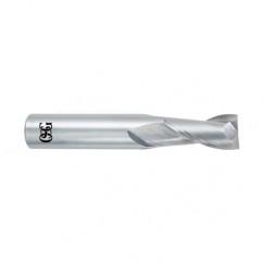 9/16 Dia. x 3-1/2 Overall Length 2-Flute Square End Solid Carbide SE End Mill-Round Shank-Center Cutting-Uncoated - Americas Industrial Supply
