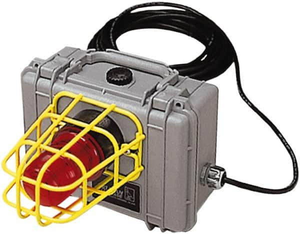 Allegro - Remote Alarm Strobe Light CO Alarm for SAR Systems - Black, Gray, Red & Yellow, Compatible with Filtration Panels - Americas Industrial Supply