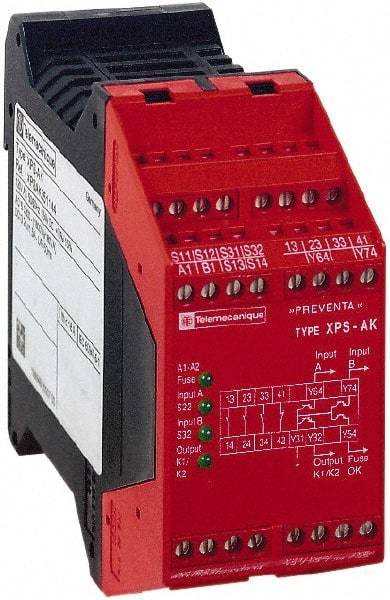 Schneider Electric - 115 VAC & 24 VDC, 9 VA Power Rating, Electromechanical & Solid State Screw Clamp General Purpose Relay - 10 Amp at 24 VDC, 90mm Wide x 99mm High x 114mm Deep - Americas Industrial Supply