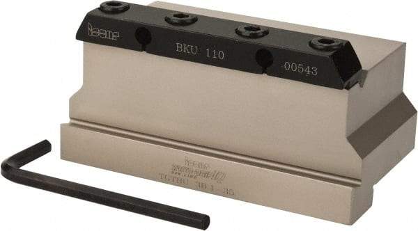 Iscar - Tool Block Style TGTBU, 1.38" Blade Height, 4.331" OAL, 2.2"& OAH, Indexable Cutoff Blade Tool Block - 1-1/2" Shank Height, 1.535" Shank Width, Series Tang-GripIQ - Americas Industrial Supply
