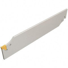 Iscar - 2.0709" Blade Height, 8.2mm Blade Width, 190mm OAL, Neutral Cut, Single End Indexable Cut-Off Blade - TGFH Blade, Tang-Grip Series - Americas Industrial Supply