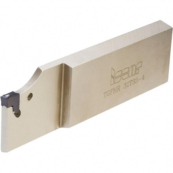 Iscar - 1.26" Blade Height, 0.311" Blade Width, 110.5mm OAL, Left Hand Cut, Single End Indexable Cut-Off Blade - TGFH Blade, Tang-Grip Series - Americas Industrial Supply