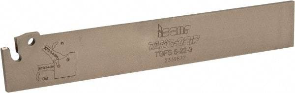 Iscar - 7/8" Blade Height, 0.098" Blade Width, 5-29/32" OAL, Neutral Cut, Single End Indexable Cut-Off Blade - TGFS Blade, Tang-Grip Series - Americas Industrial Supply