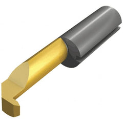 Iscar - 15mm Cutting Depth, 5mm Diam, Internal Thread, Solid Carbide, Single Point Threading Tool - TiAlN/TiN Finish, 30mm OAL, 5mm Shank Diam, 0.02" Projection from Edge, 0.75mm Min Pitch, 60° Profile Angle - Exact Industrial Supply