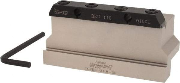 Iscar - Tool Block Style TGTBU, 1.38" Blade Height, 4.331" OAL, 2.2"& OAH, Indexable Cutoff Blade Tool Block - 1-1/4" Shank Height, 1.142" Shank Width, Series Tang-GripIQ - Americas Industrial Supply