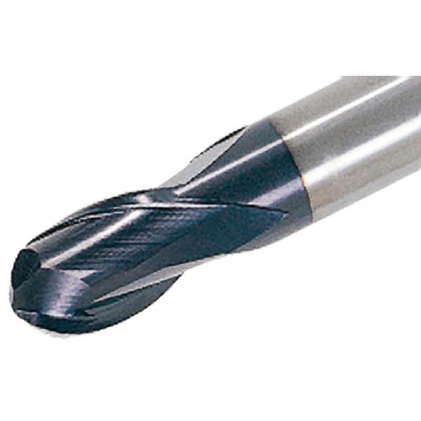 Iscar - 18mm Diam, 19mm LOC, 2 Flute Powdered Metal Ball End Mill - Single End, 79mm OAL, 16mm Shank Diam, Spiral Flute - Americas Industrial Supply