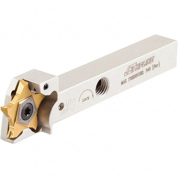 Iscar - External Thread, 0.256" Max Depth of Cut, 0.5mm Min Groove Width, 5.315" OAL, Right Hand Indexable Grooving Cutoff Toolholder - 1" Shank Height x 1" Shank Width, C#-ASH../PENTA 24.. Insert Style, PCH Toolholder Style, Series PentaCut - Americas Industrial Supply