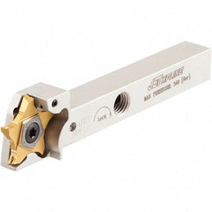 Iscar - External Thread, 0.689" Max Depth of Cut, 1.8mm Min Groove Width, 120mm OAL, Right Hand Indexable Grooving Cutoff Toolholder - 16mm Shank Height x 12mm Shank Width, TAG Insert Style, TGT Toolholder Style, Series Tang-Grip - Americas Industrial Supply