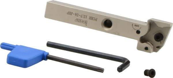 Iscar - External Thread, 0.256" Max Depth of Cut, 0.5mm Min Groove Width, 3.4" OAL, Right Hand Indexable Grooving Cutoff Toolholder - 1/2" Shank Height x 1/2" Shank Width, PENTA 24.. Insert Style, PCH Toolholder Style, Series PentaCut - Americas Industrial Supply