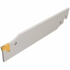 Iscar - External Thread, 1.2795" Max Depth of Cut, 1.65mm Min Groove Width, 125mm OAL, Left Hand Indexable Grooving Cutoff Toolholder - 20mm Shank Height x 20mm Shank Width, TAG Insert Style, TGT Toolholder Style, Series Tang-Grip - Americas Industrial Supply