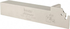 Iscar - External Thread, 1.122" Max Depth of Cut, 2.8mm Min Groove Width, 150mm OAL, Left Hand Indexable Grooving Cutoff Toolholder - 1" Shank Height x 1" Shank Width, TAG Insert Style, TGT Toolholder Style, Series Tang-Grip - Americas Industrial Supply