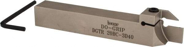 Iscar - External Thread, 0.7874" Max Depth of Cut, 3mm Min Groove Width, 140mm OAL, Right Hand Indexable Grooving Cutoff Toolholder - 20mm Shank Height x 20mm Shank Width, DG.. Insert Style, DGT Toolholder Style, Series Do-Grip - Americas Industrial Supply