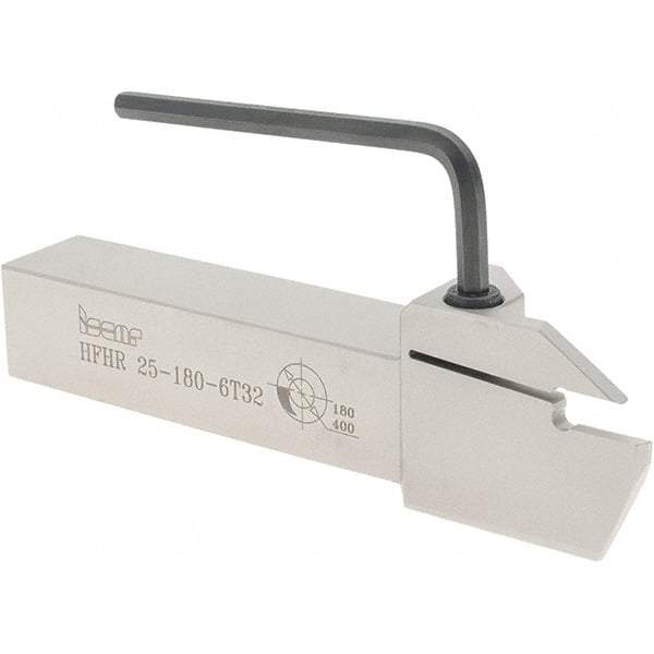 Iscar - HFH, External, Right Hand, 32mm Max Depth of Cut, 6mm Max Groove Width, Indexable Grooving Tool Holder - DGN.., GRIP, HFP.. Insert Compatibility, 25mm Shank Height, 25mm Shank Width, 150mm OAL - Americas Industrial Supply