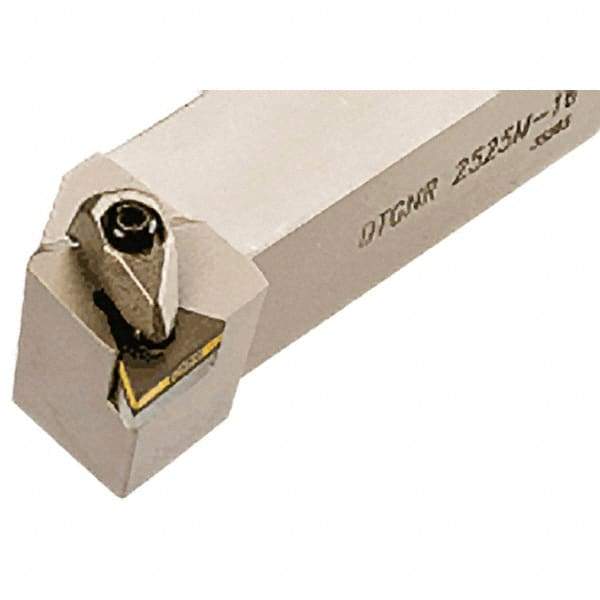 Iscar - DTGN, Right Hand Cut, 91° Lead Angle, 25mm Shank Height x 25mm Shank Width, Negative Rake Indexable Turning Toolholder - 150mm OAL, TN.. Insert Compatibility, Series Isoturn - Americas Industrial Supply