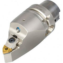 Iscar - Right Hand Cut, Size HSK A63, DN.. Insert Compatiblity, Internal or External Modular Turning & Profiling Cutting Unit Head - 25mm Ctr to Cutting Edge, 110mm Head Length, Through Coolant, Series R-Clamp - Americas Industrial Supply