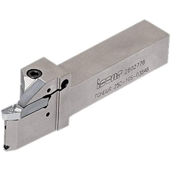 Iscar - FGHDU, External, Right Hand, 22.3mm Max Depth of Cut, Indexable Grooving Tool Holder - FGPAM Insert Compatibility, 25mm Shank Height, 25mm Shank Width, 150mm OAL, Through Coolant - Americas Industrial Supply
