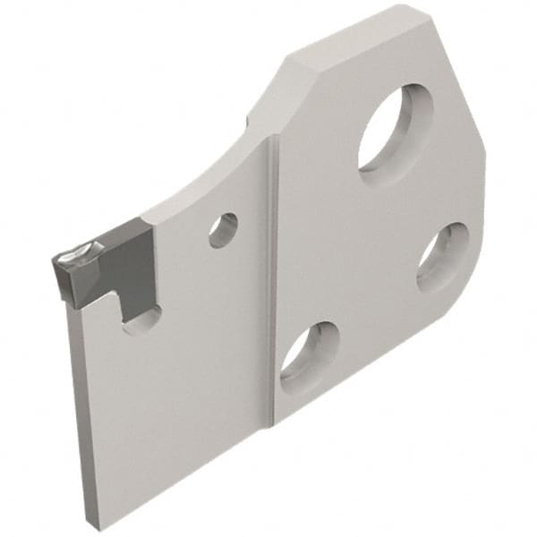 Iscar - Neutral Cut, 5.5mm Insert Width, Cutoff & Grooving Support Blade for Indexables - 4mm Head Projection - Americas Industrial Supply