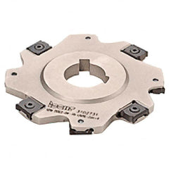 Iscar - Arbor Hole Connection, 3/16" Cutting Width, 1.47" Depth of Cut, 5" Cutter Diam, 1-1/4" Hole Diam, 16 Tooth Indexable Slotting Cutter - SDN-LN08 Toolholder, LNET Insert, Right Hand Cutting Direction - Americas Industrial Supply